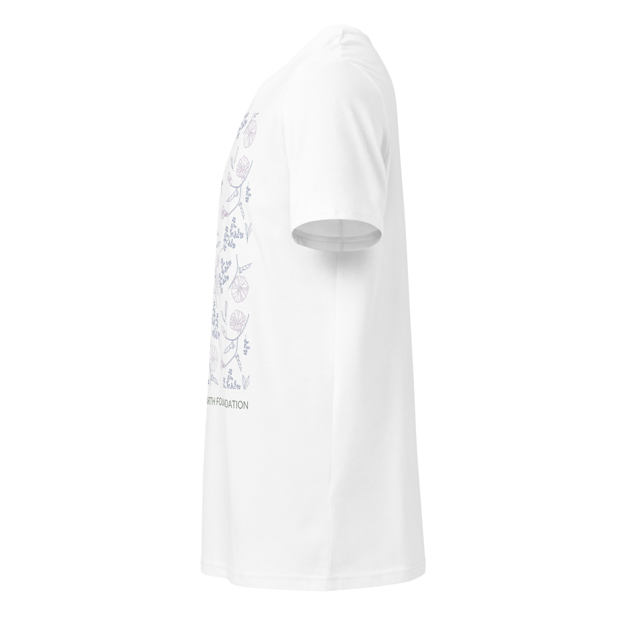 Unisex Organic Mid-light Floral T-shirt - Image 3