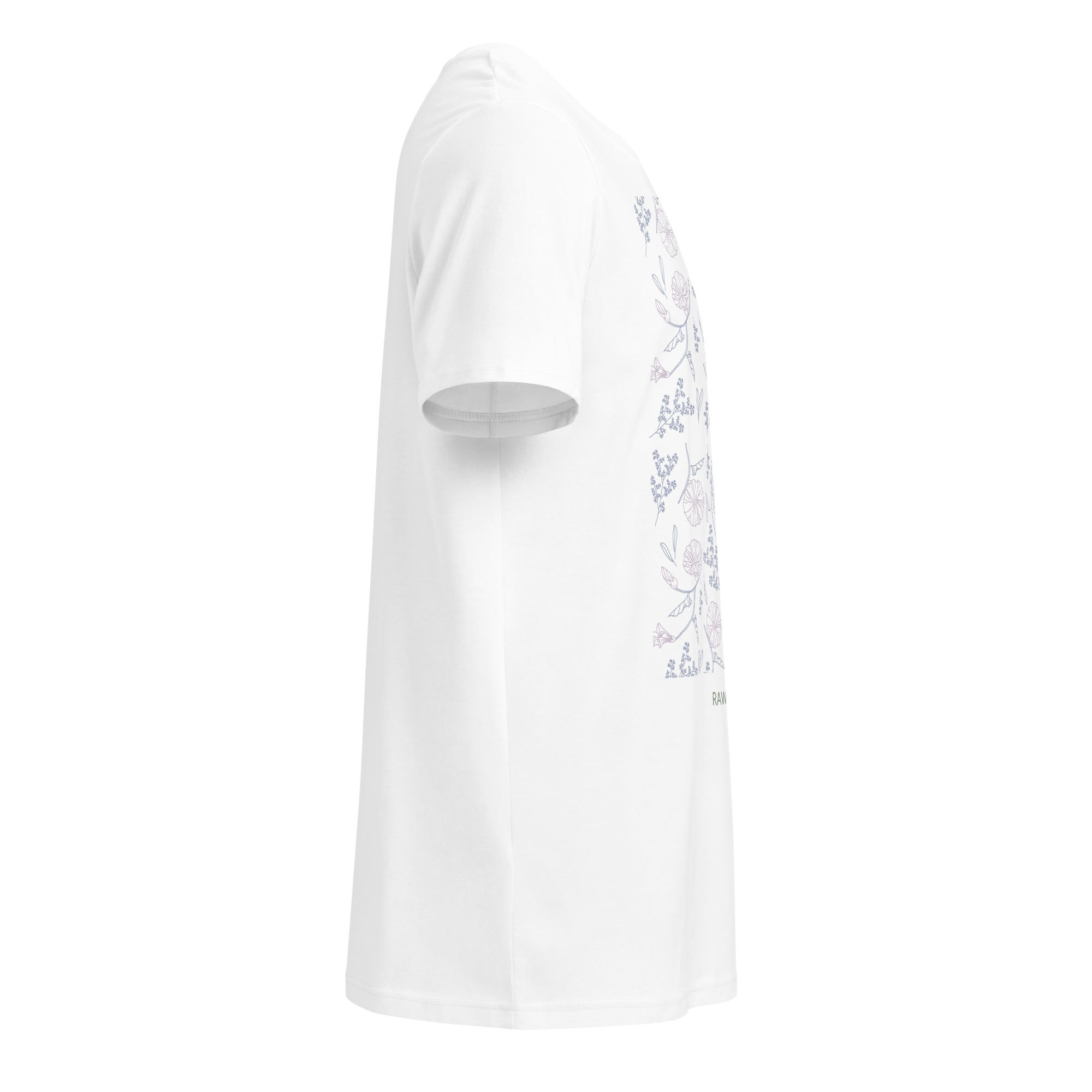 Unisex Organic Mid-light Floral T-shirt - Image 4